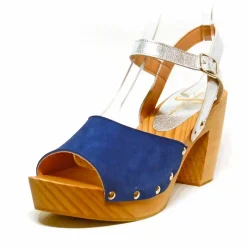 Sacapuce DANILO velours bleu argent