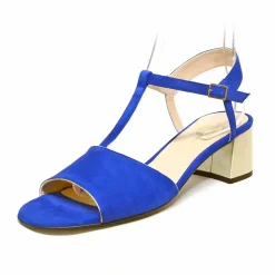 Sacapuce FELICIA cuir velours bleu