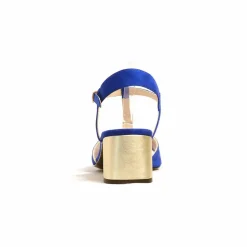 Sacapuce FELICIA cuir velours bleu