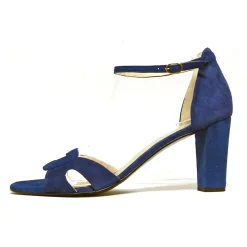 Sacapuce GAETANE cuir velours bleu nuit