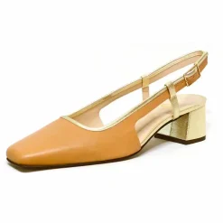 Sacapuce KATE cuir camel platine