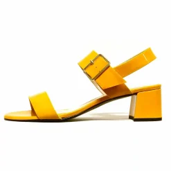 Sacapuce MELISSA cuir verni jaune ocre