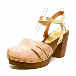 Sacapuce ROVINA vernis serpent beige or