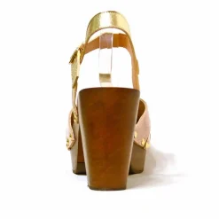 Sacapuce ROVINA vernis serpent beige or