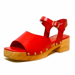 Sacapuce SABELLA cuir rouge
