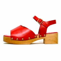 Sacapuce SABELLA cuir rouge