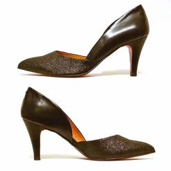 Sacapuce SANI cuir noir glitter