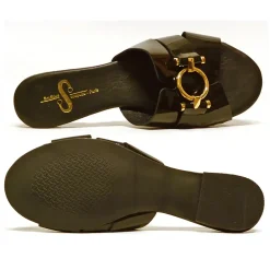 Sacapuce SANTA cuir verni noir